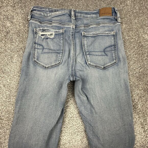 American Eagle Next Level Stretch Hi-Rise Jegging Womens 8 (28x28) Denim Blue - Picture 10 of 11